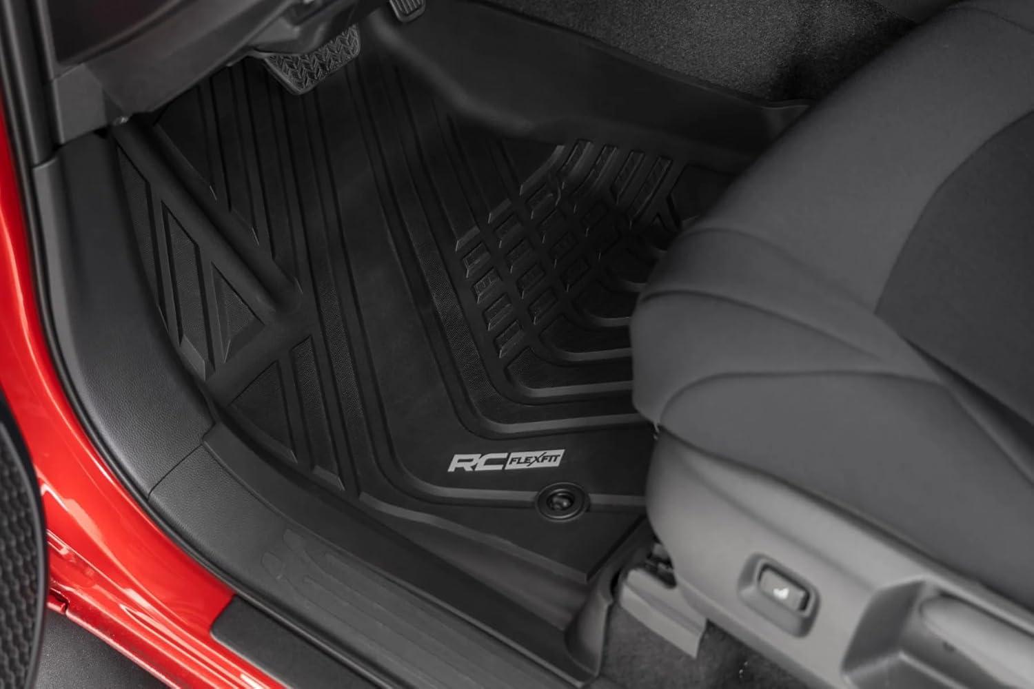 Rough Country Flex-Fit Floor Mats for 2016-2023 Toyota Tacoma - FF-71216