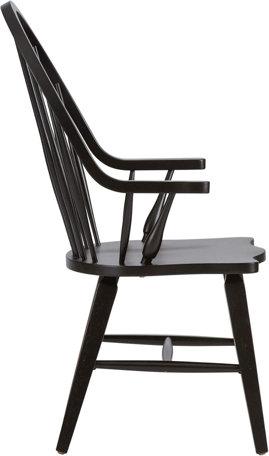 Hearthstone Ridge Windsor Back Side Chair - Black-Set of 2