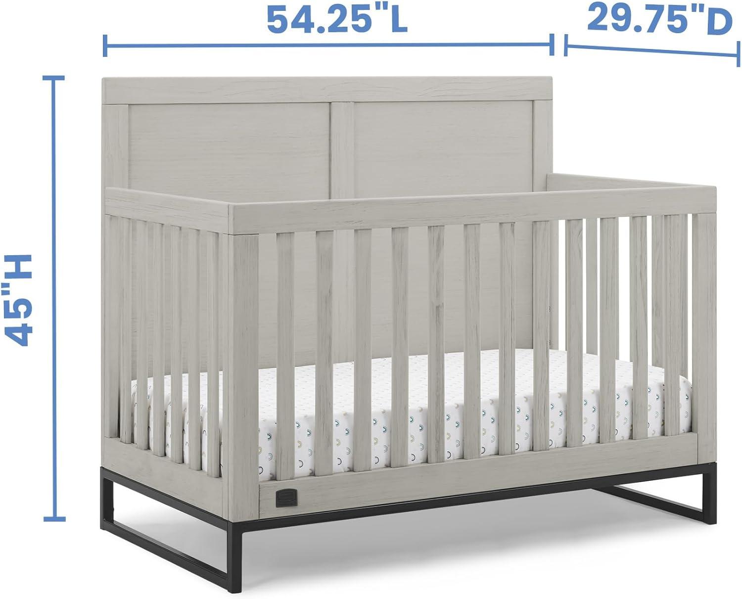 Simmons Kids' Foundry 6-in-1 Convertible Baby Crib