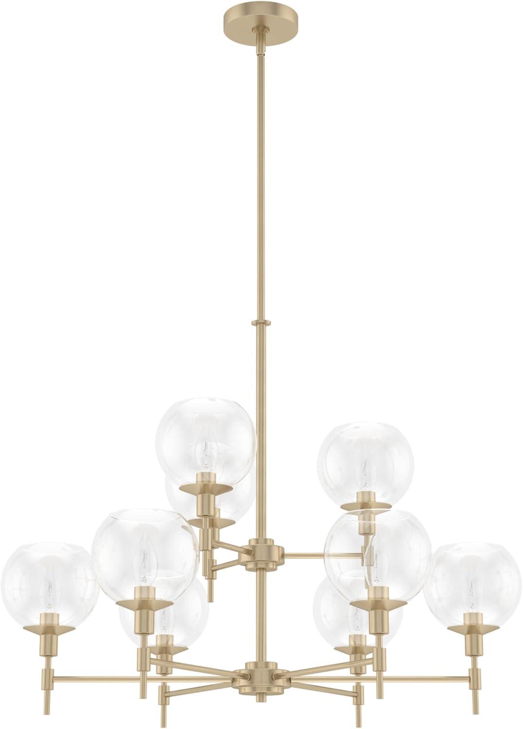 Xidane 9 Light 2-Tier Sputnik Modern Linear Chandelier