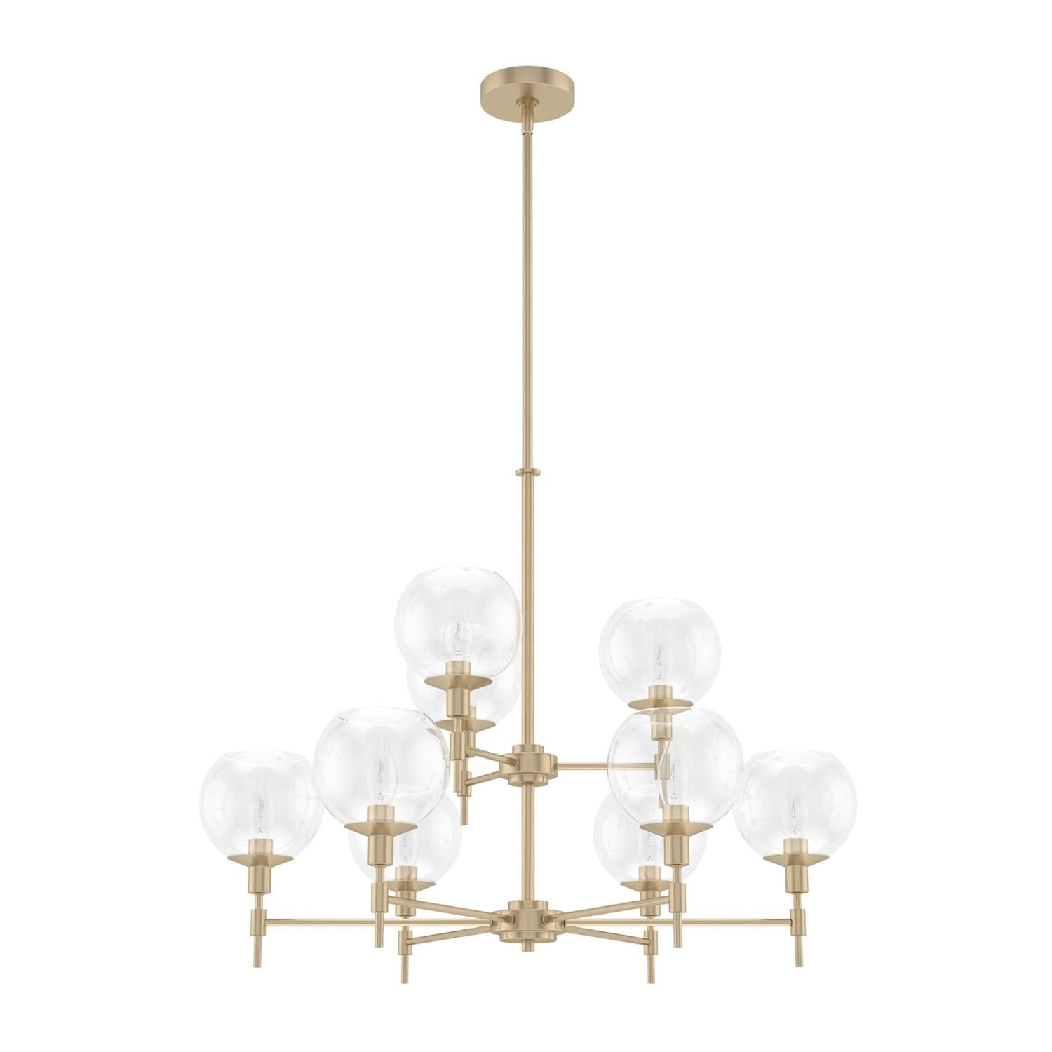 Xidane 9 Light 2-Tier Sputnik Modern Linear Chandelier