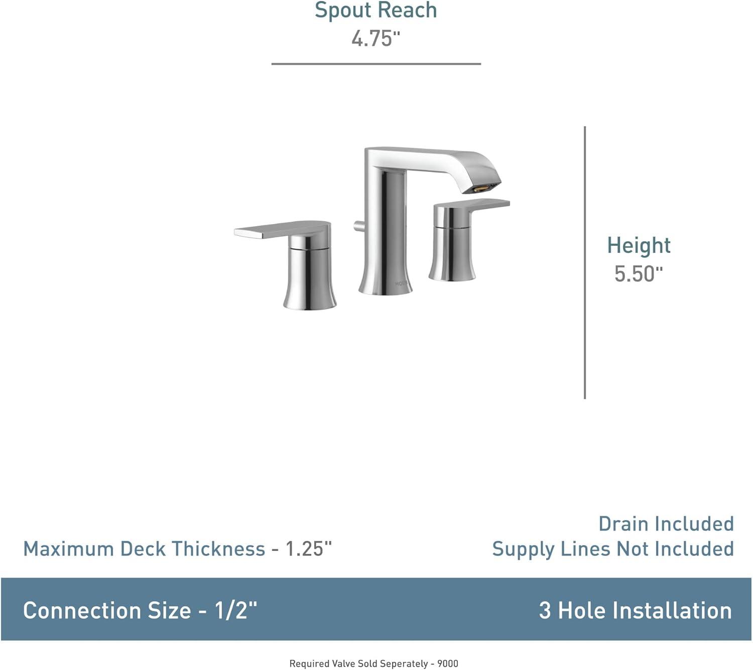 Genta Two-Handle Widespread Bathroom Faucet Trim Kit, Valve Required