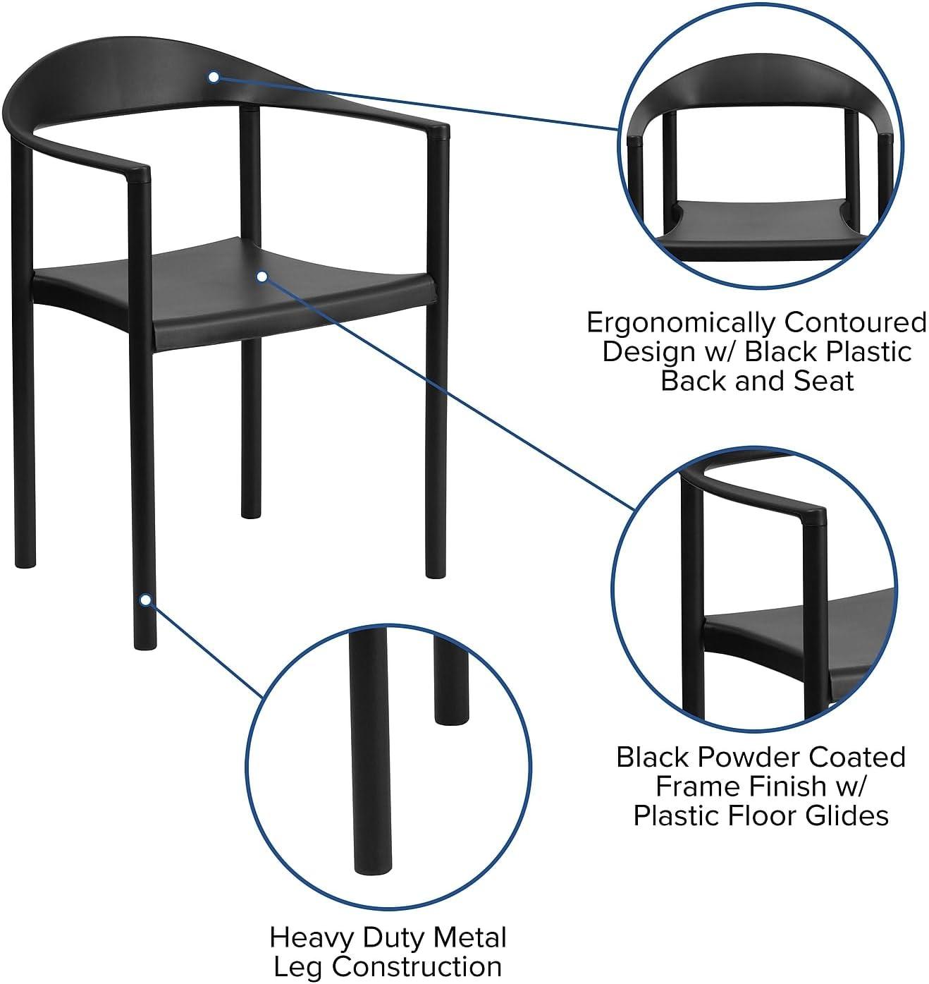 Flash Furniture HERCULES Series 1000 lb. Capacity Plastic Cafe Stack Chair