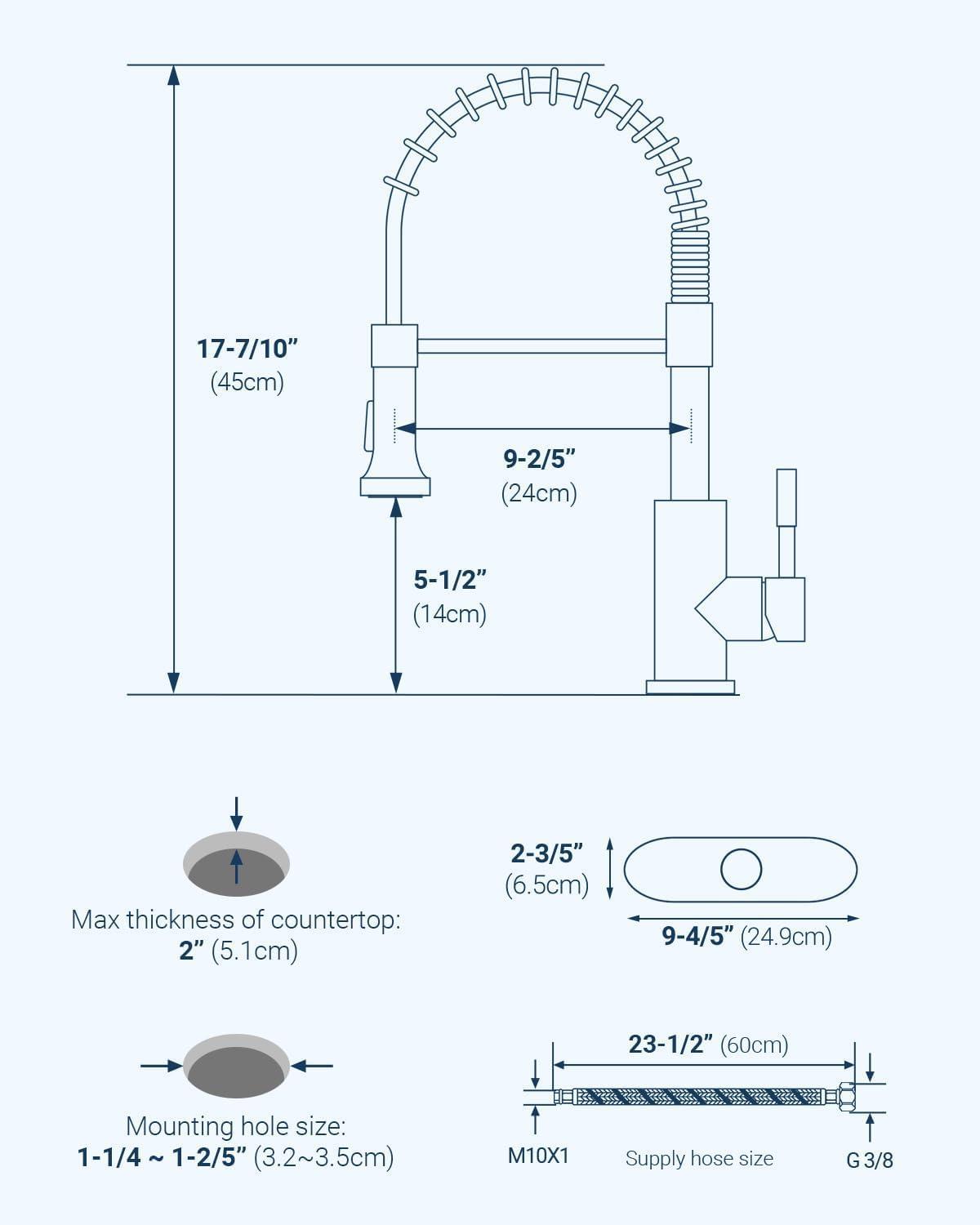 Brushed Nickel Pull-Down Kitchen Faucet with Spray