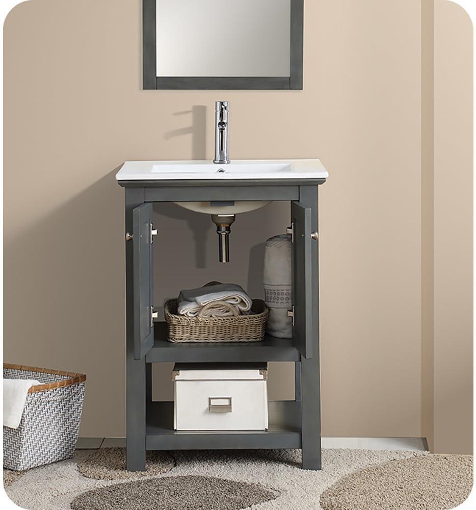 Manchester 30" Freestanding Single Sink Bathroom Vanity with Integrated Sink (Faucet Not Included)