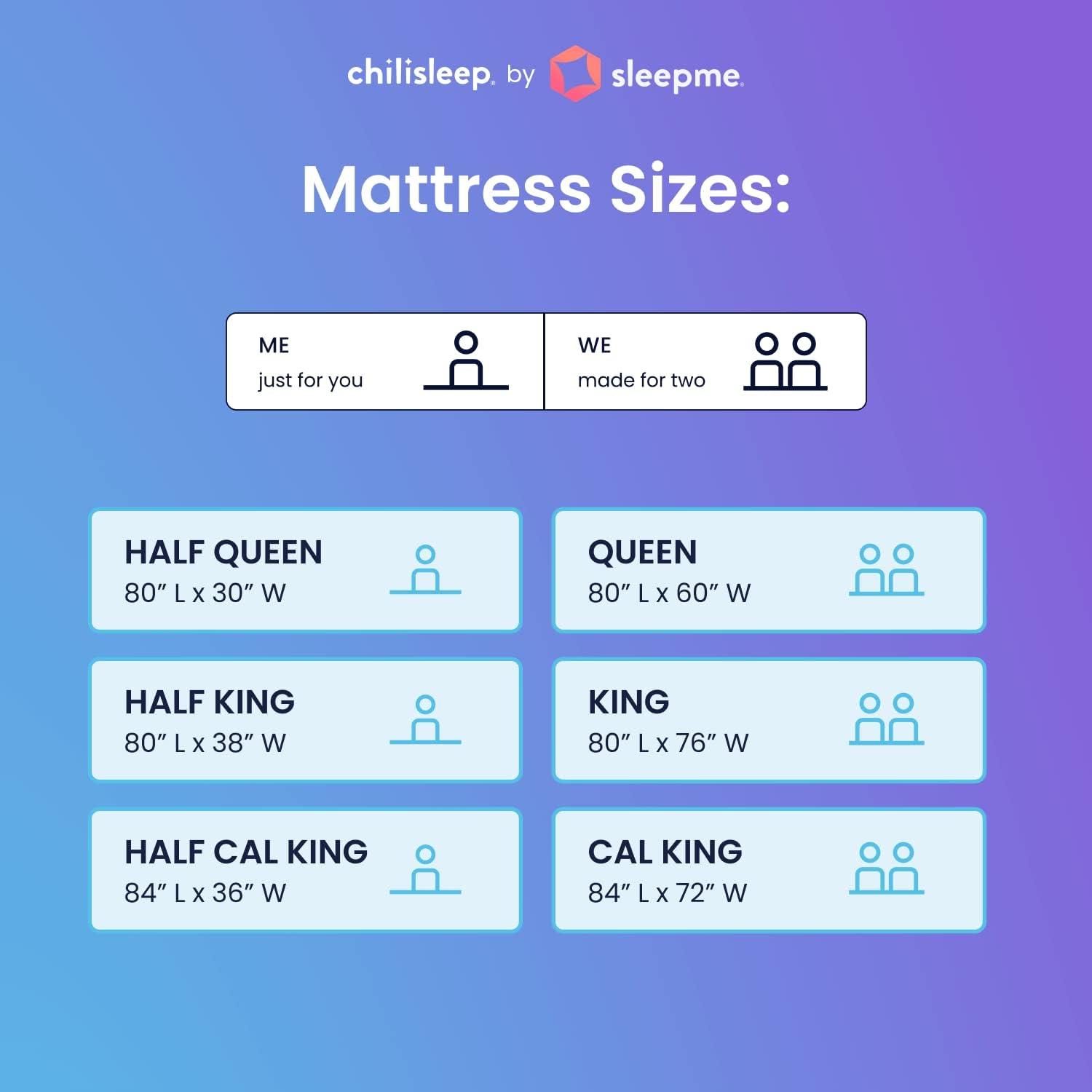 Chilipad Cube Bed Cooling System - Cooling & Heating Mattress Topper, ME Half Queen Bedsize