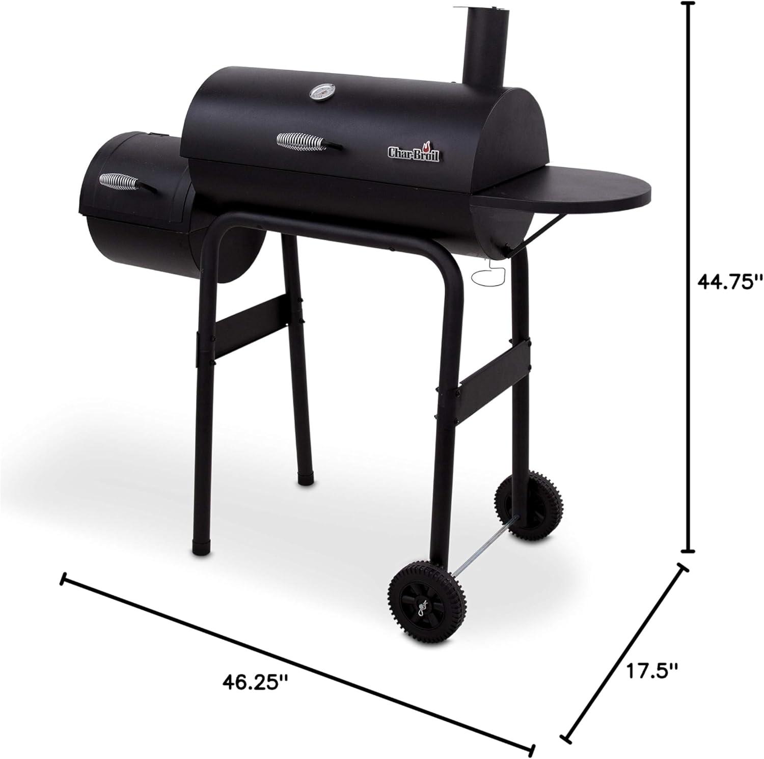 Charbroil Charbroil American Gourmet 430 Offset Barrel Charcoal Grill and Smoker