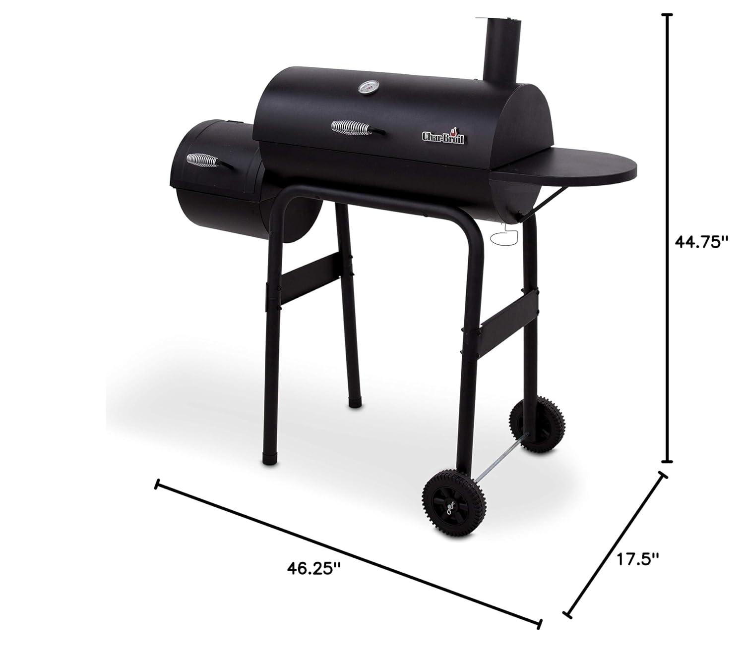 Charbroil Charbroil American Gourmet 430 Offset Barrel Charcoal Grill and Smoker