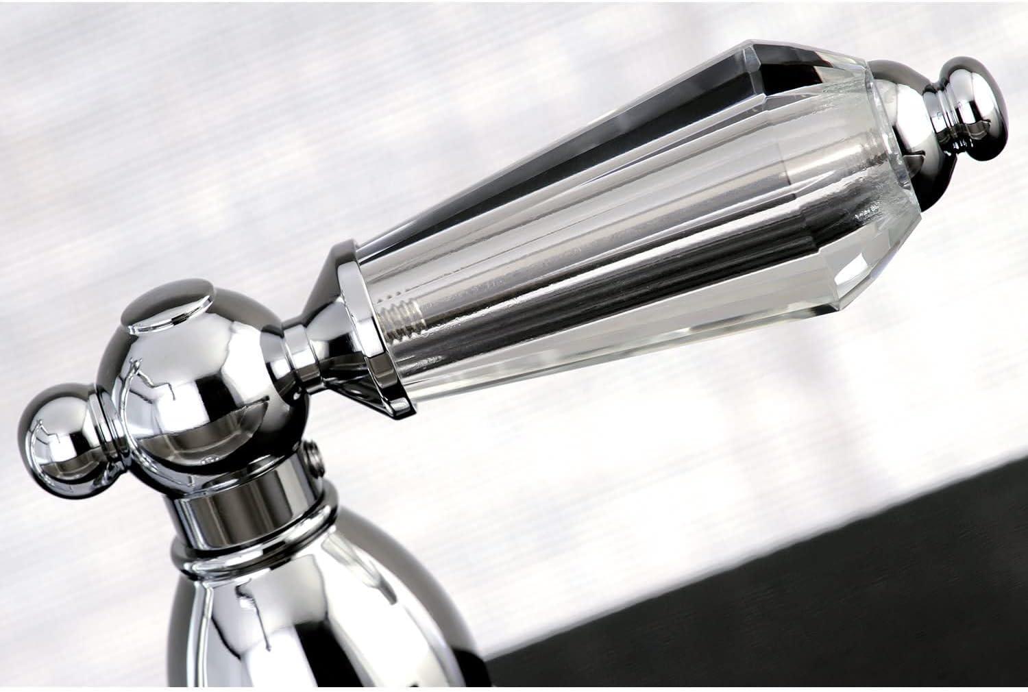 Kingston Brass Wilshire Two-Handle 4-Hole 8" Centerset Kitchen Faucet with Brass Side Sprayer