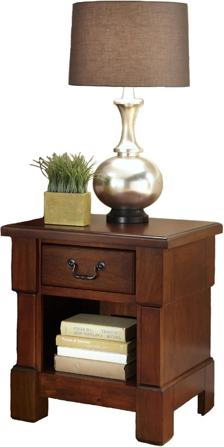 Homestyles Aspen Wood Nightstand in Brown