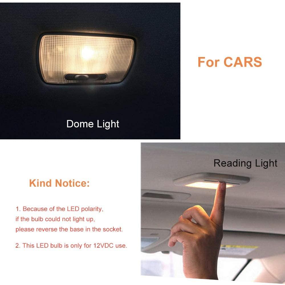 Cheopha T10 T5 Wedge Base LED Bulb 12VDC Landscape Wedge Bulb, 194 168 W5W LED Bulbs for Outdoor Landscape Path Step Deck Lights Cool White 6000k 1W Pack of 6