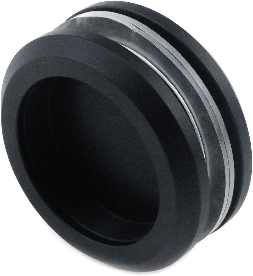 Black Aluminum and Glass Round Shower Door Knob