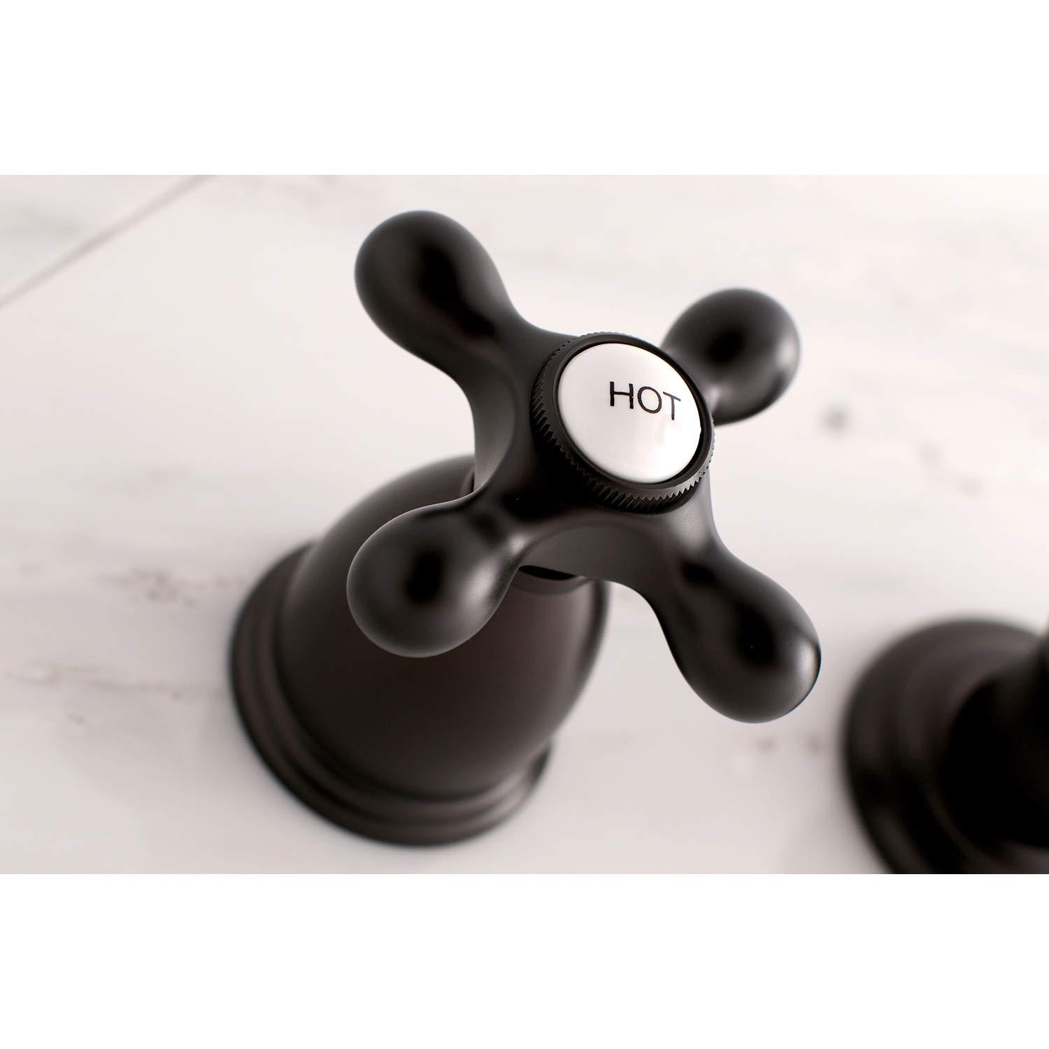 Kingston Brass Vintage Two-Handle 3-Hole Wall Mount Bathroom Faucet & Reviews | Wayfair