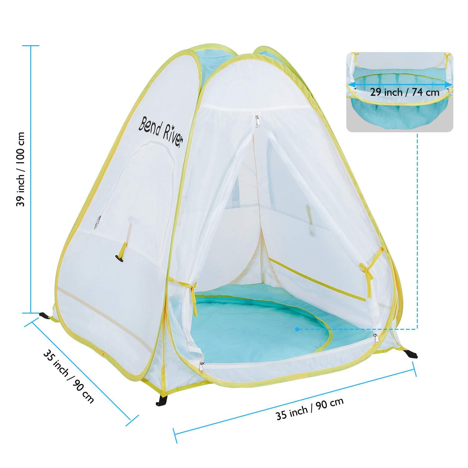 Pop Up Baby Beach Tent, UPF 50+ Sun Shelter with Pool, Portable Mosquito Net for Infant