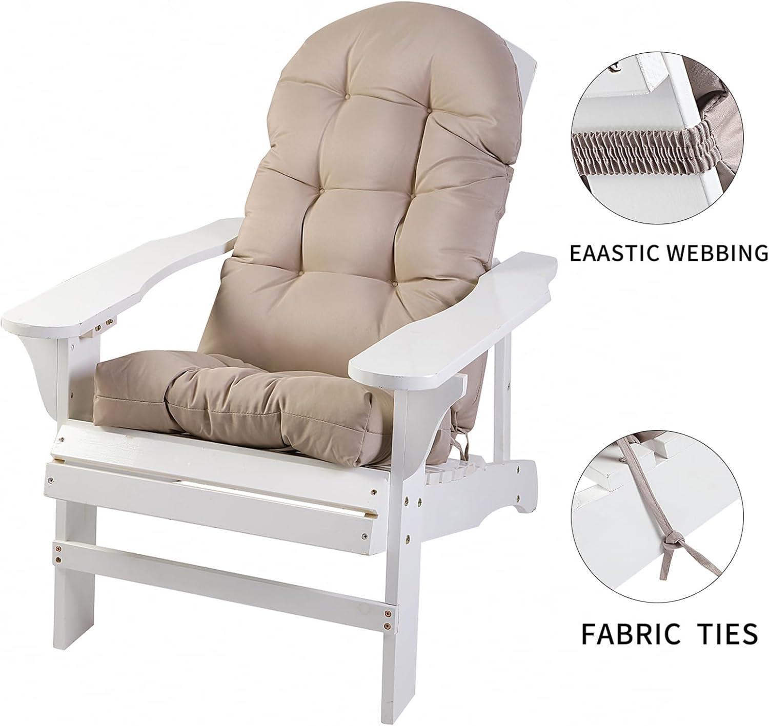 Crestlive Products Adirondack Style Patio Outdoor Chair Cushion for Adirondack Chair or Lounge Rocking Chair - See picture 2-Piece Set, Navy Blue