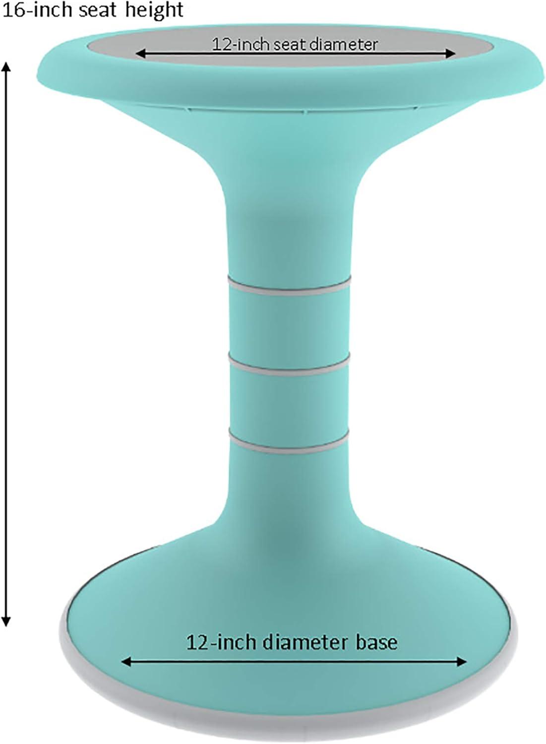 Sprogs Kids Active Motion Stool - Flexible Seating for Classroom, Office or Home 16" H Turquoise