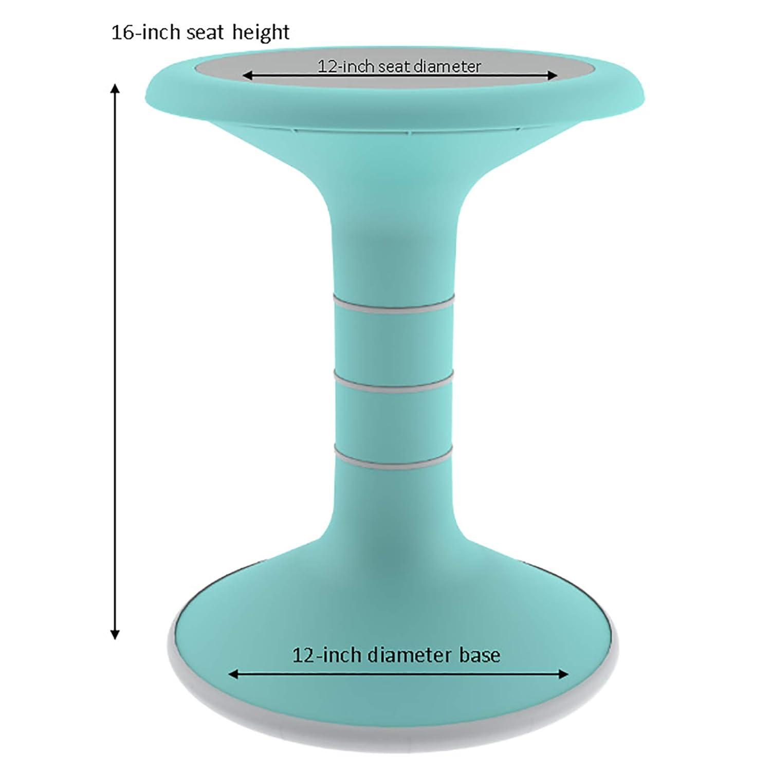 Sprogs Kids Active Motion Stool - Flexible Seating for Classroom, Office or Home 16" H Turquoise