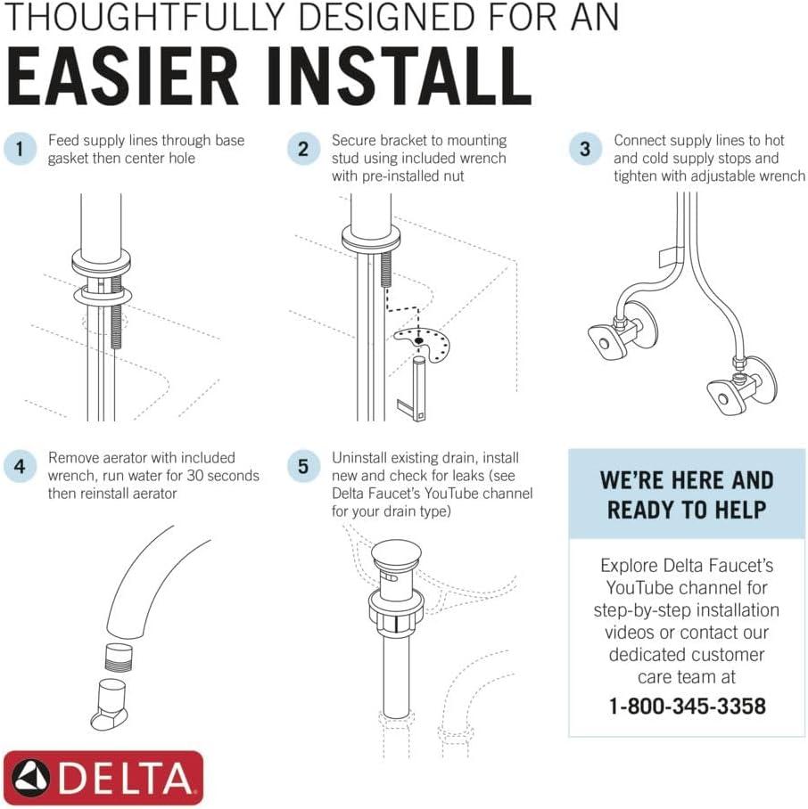 Modern Single Hole Bathroom Faucet with Drain Assembly