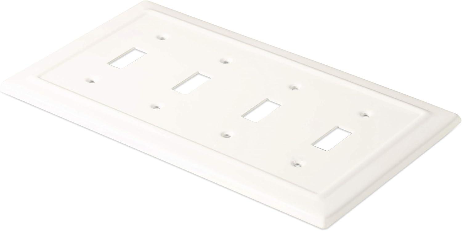 Architectural 4 - Gang Toggle Light Switch Standard Wall Plate