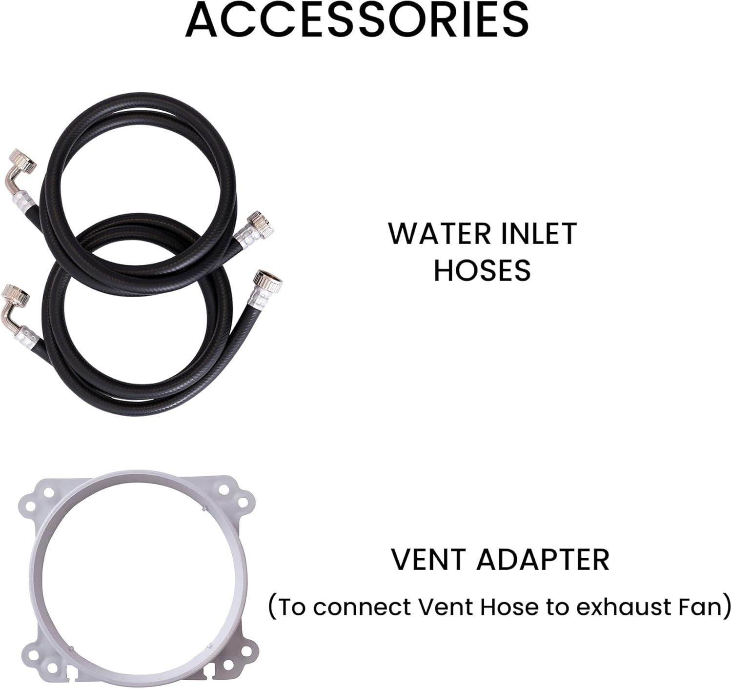 All-in-One Washer Dryer VENTED-DRY FASTER than Condense 15lb 110V + Pedestal