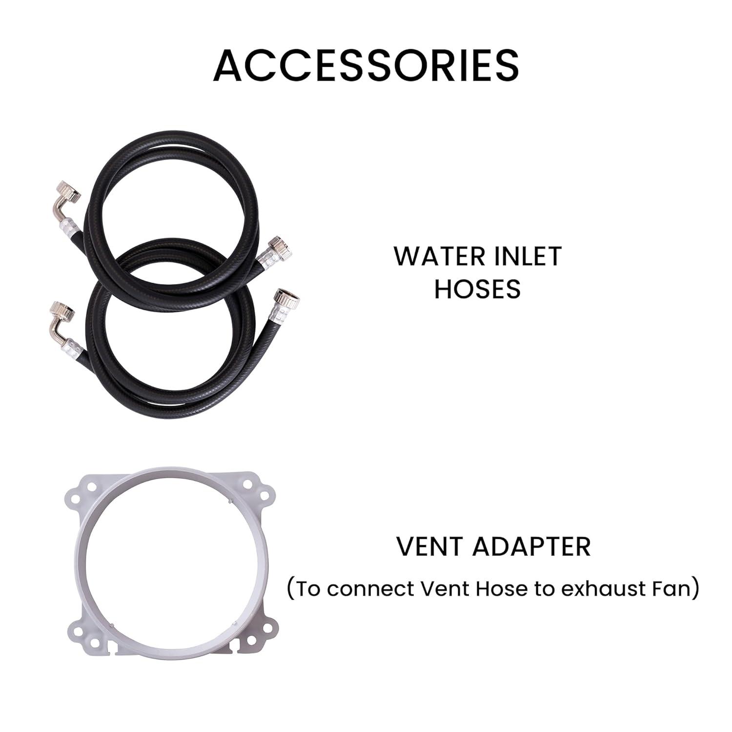 All-in-One Washer Dryer VENTED-DRY FASTER than Condense 15lb 110V + Pedestal