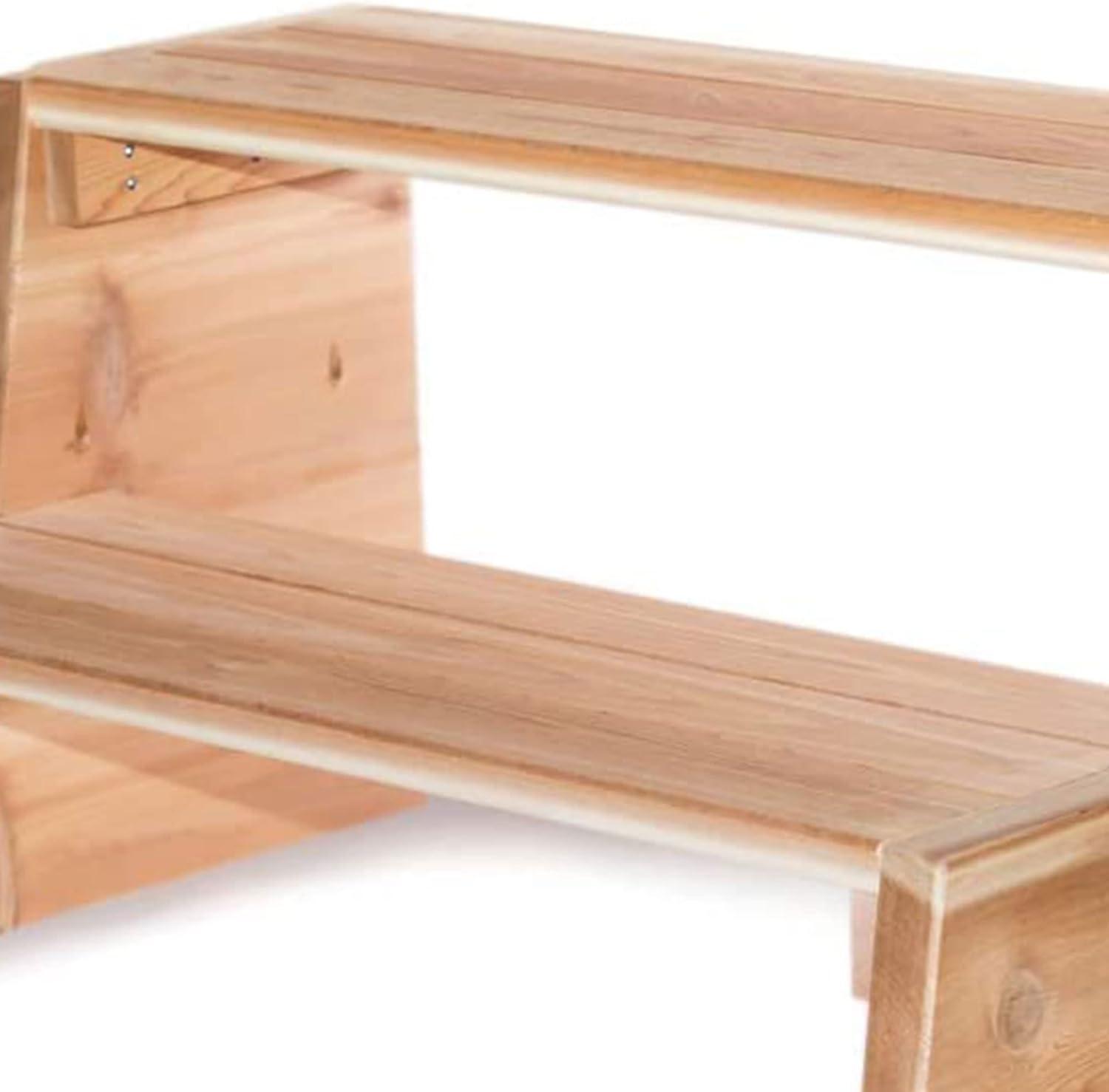 All Things Cedar All Things Cedar 21'' D , Antimicrobial Hot Tub Step in Natural Cedar