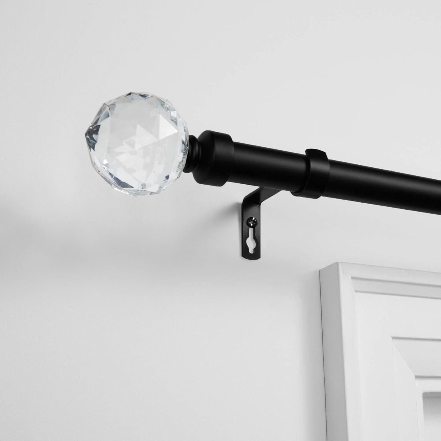 Amalgamated Textiles EXCLUSIVE HOME Crystal Ball 1" Curtain Rod and Finial Set