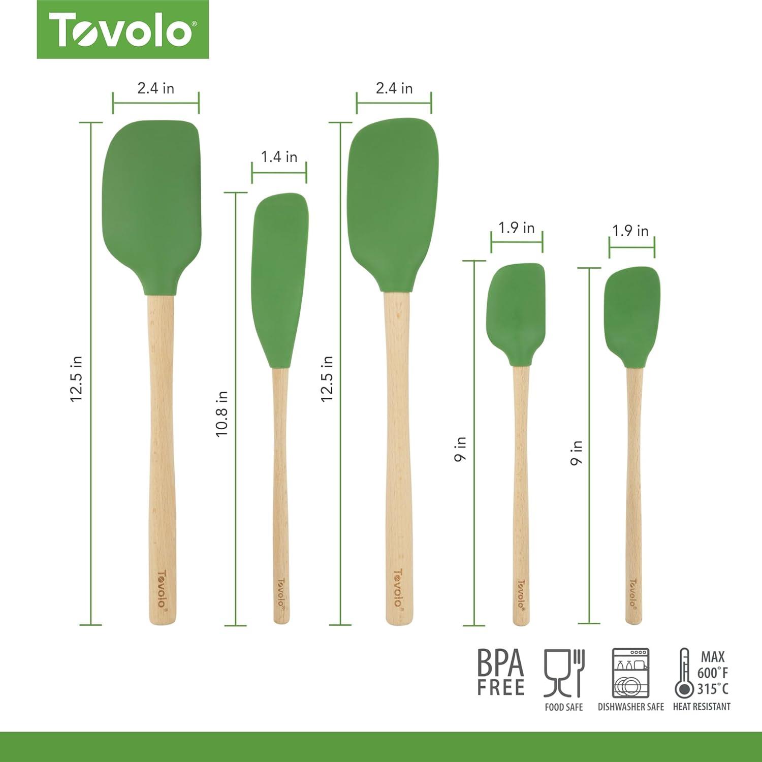 Flex-Core Wood Handled Spatula 5 Piece Set For Meal