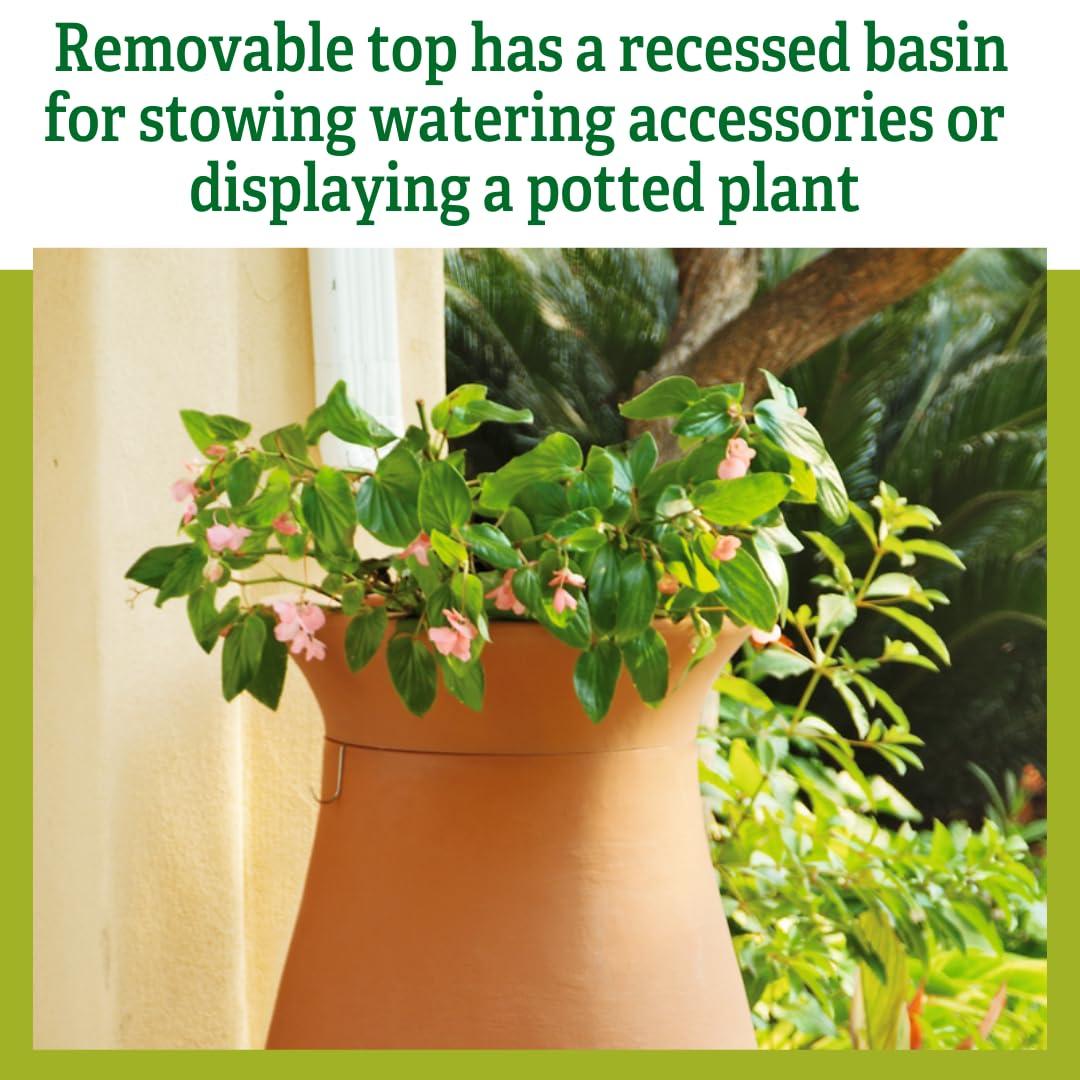 Algreen 65 Gallon Plastic Rain Barrel with Planter Top