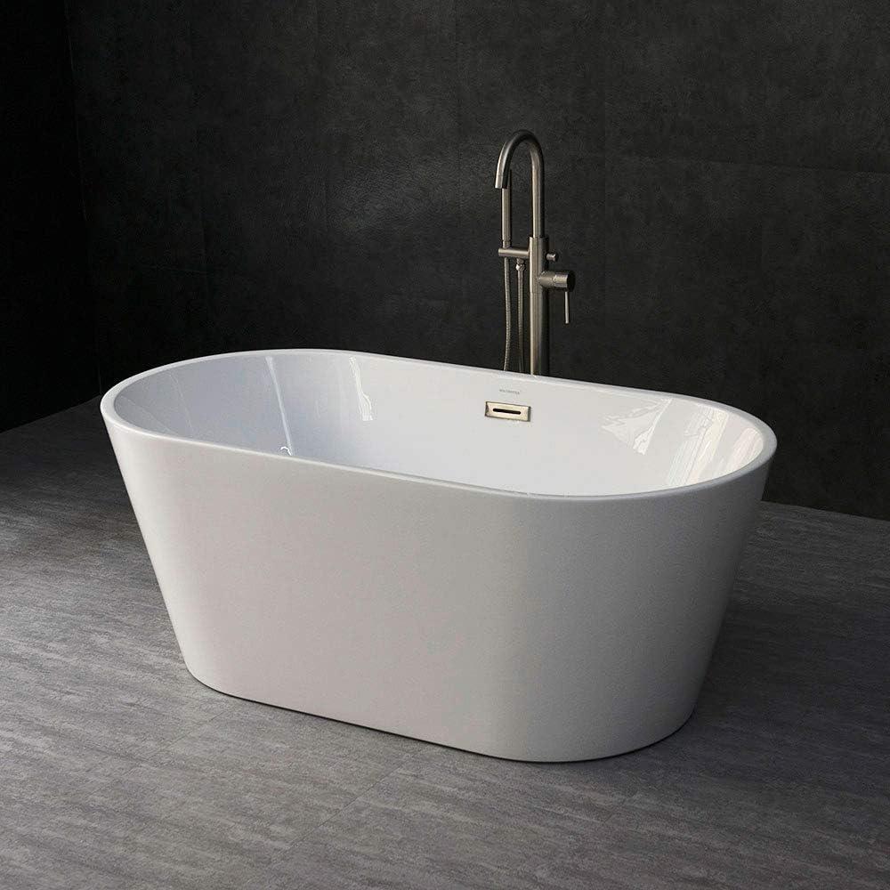 59'' Freestanding Soaking Acrylic Bathtub