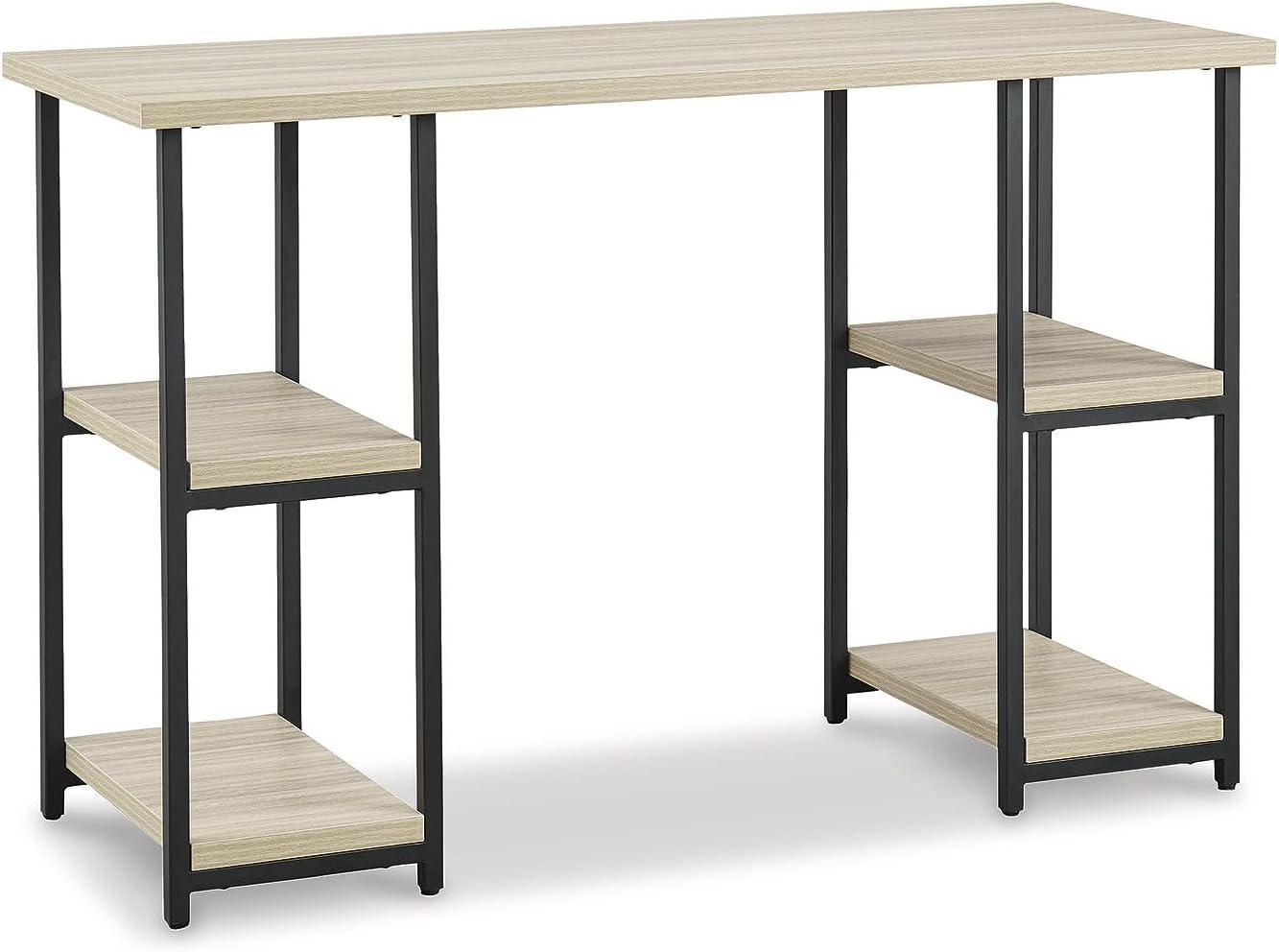 Signature Design by Ashley Contemporary Waylowe 48" Home Office Desk, Natural/Black