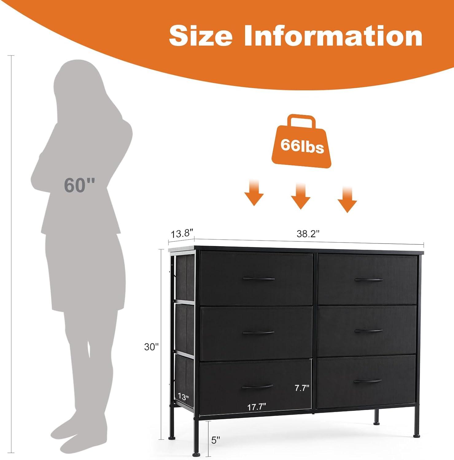JIONJOY 6 - Drawer Dresser | Black
