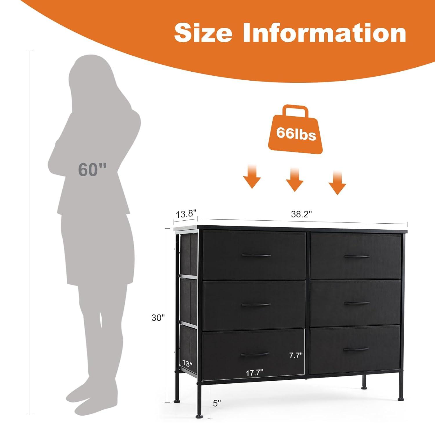 JIONJOY 6 - Drawer Dresser | Black