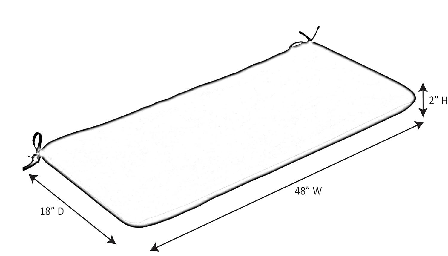 Sunbrella 48" Bench Cushion - Canvas Navy