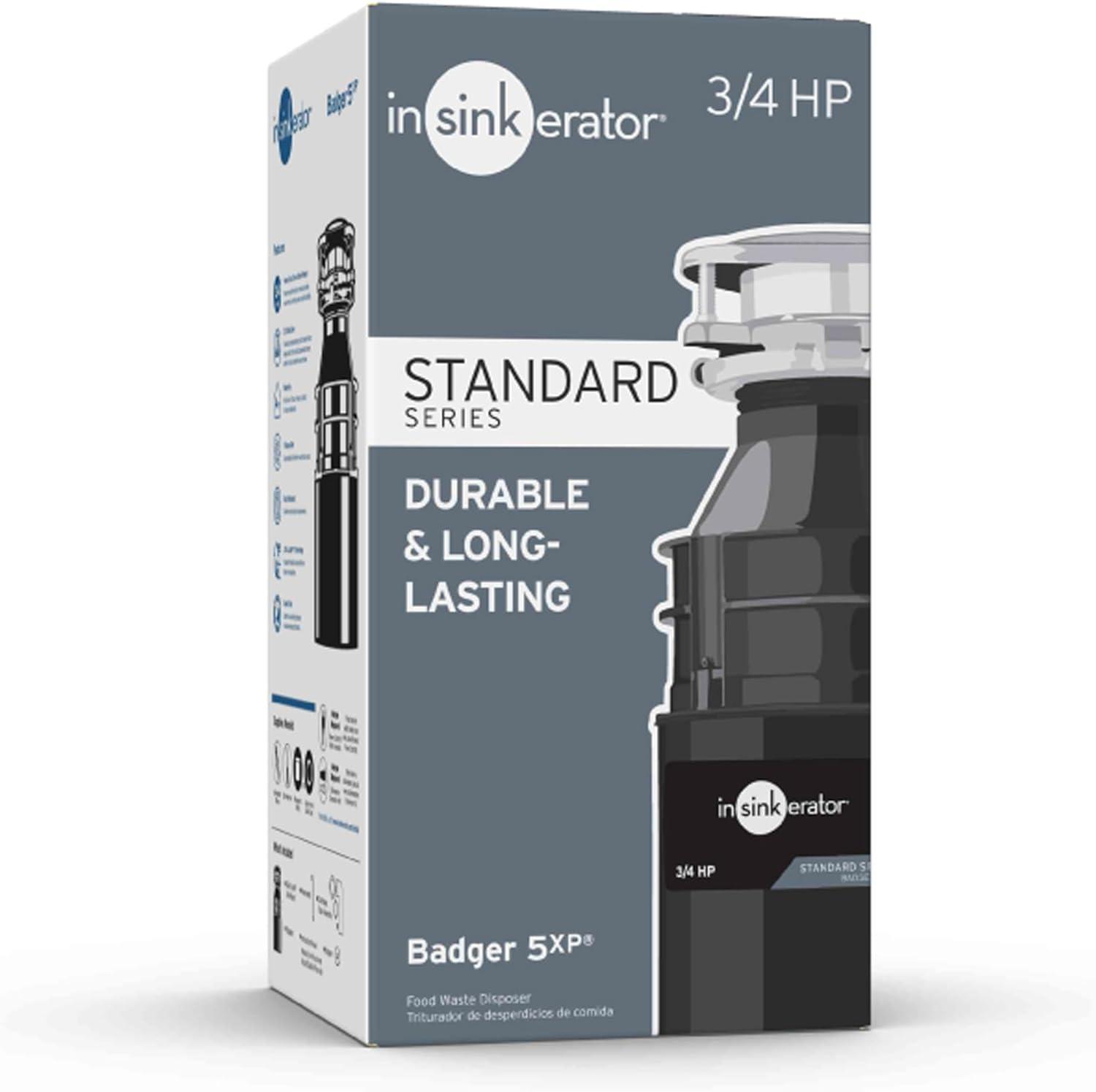 InSinkErator Badger 5XP 3/4 HP Continuous Feed Garbage Disposal
