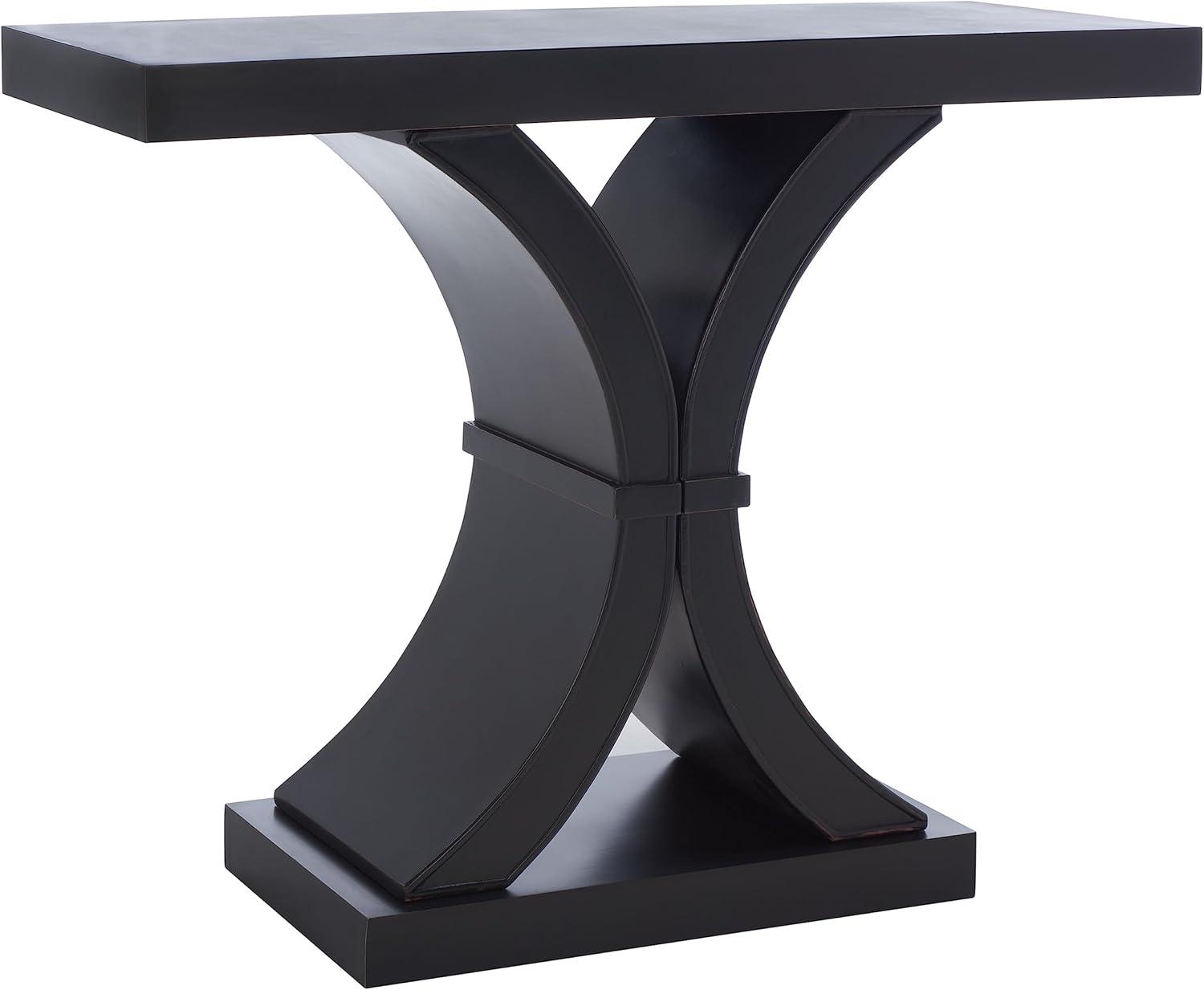 SAFAVIEH Dryden Modern Style Black Wood Console Table (39.5 in. W x 15.5 in. D x 31.8 in. H)