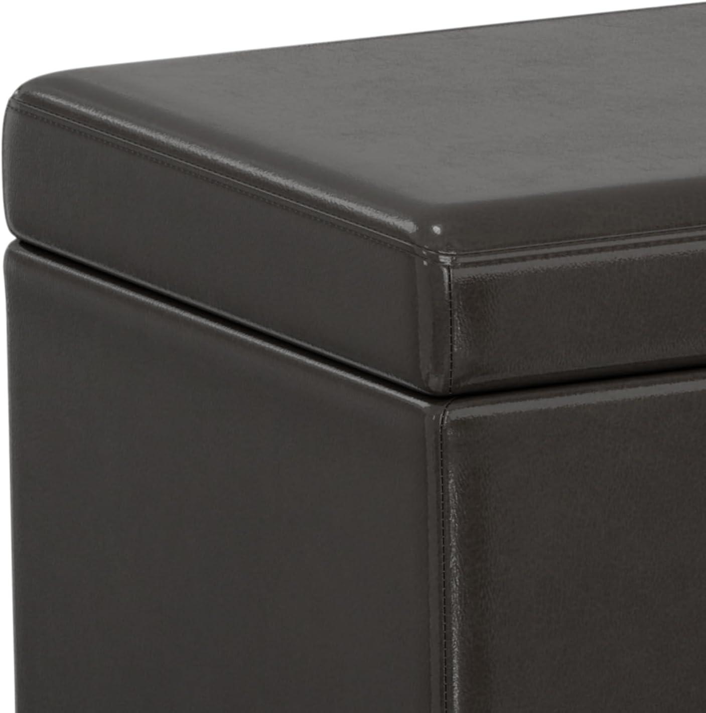 Avalon Faux Leather Upholstered Storage Bench