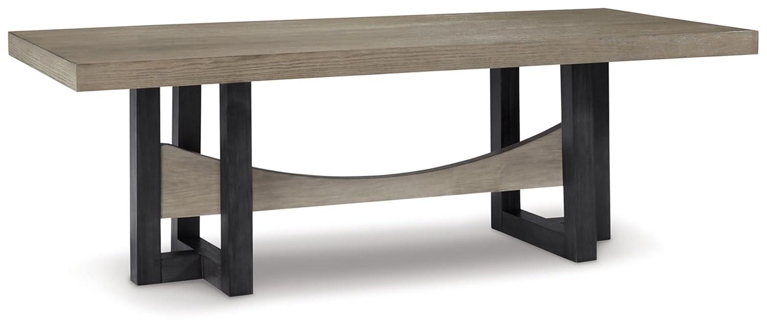 Ashley Furniture Foyland Rectangular Wood Dining Table in Grayish Brown/Black