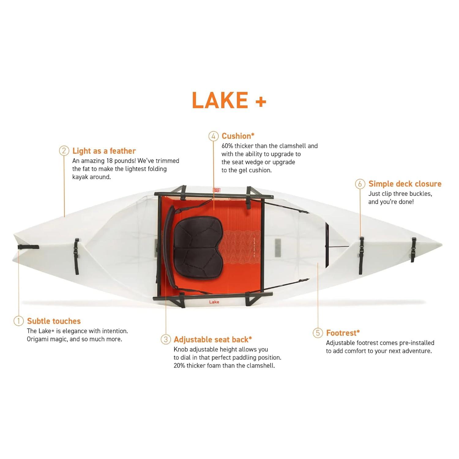 Oru Kayak Foldable Kayak Lake Sport | Lightweight, Portable & Stable - Lake and River Kayaks - Beginner to Intermediate