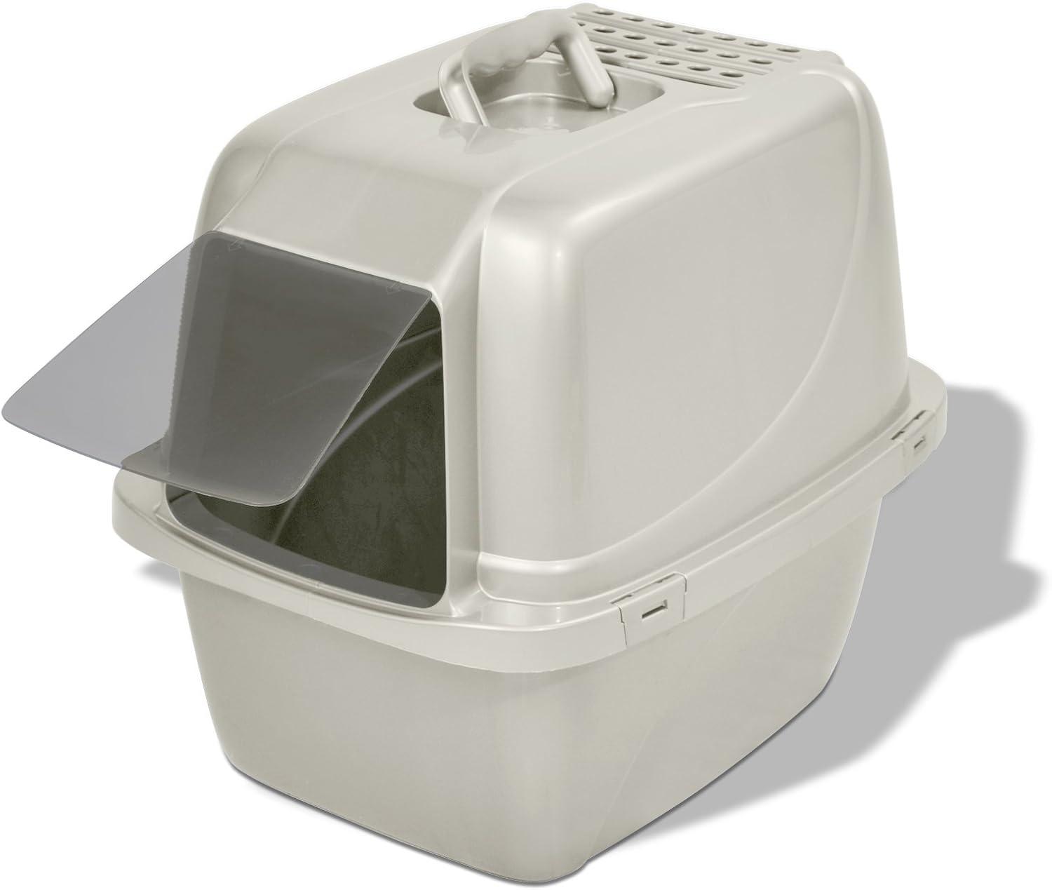 Van Ness Plastics Enclosed Cat Litter Box White, LG