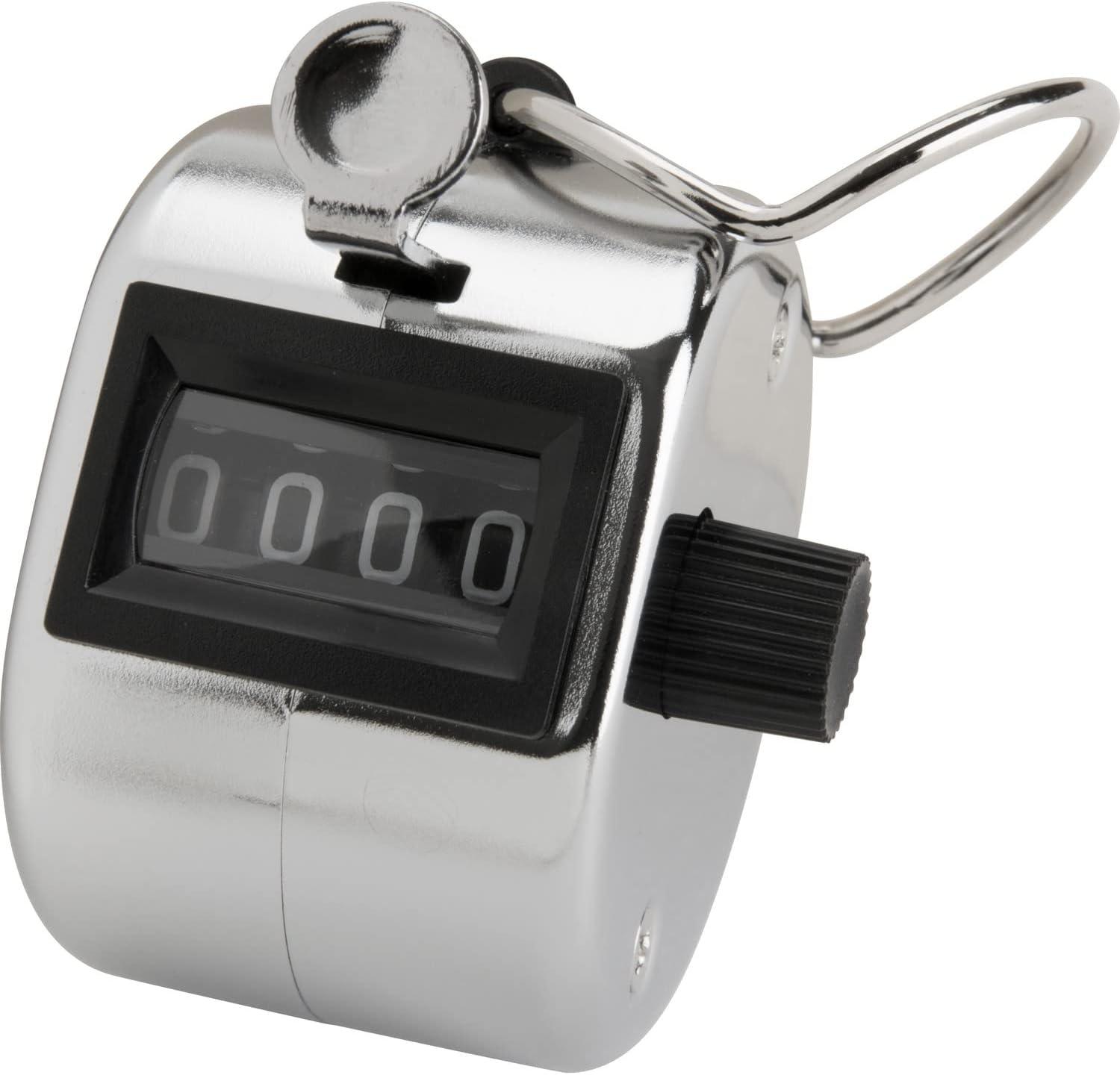 Sparco Finger Ring Tally Counter 4 Digit - Finger Ring - Handheld - Chrome Plated Steel - Silver