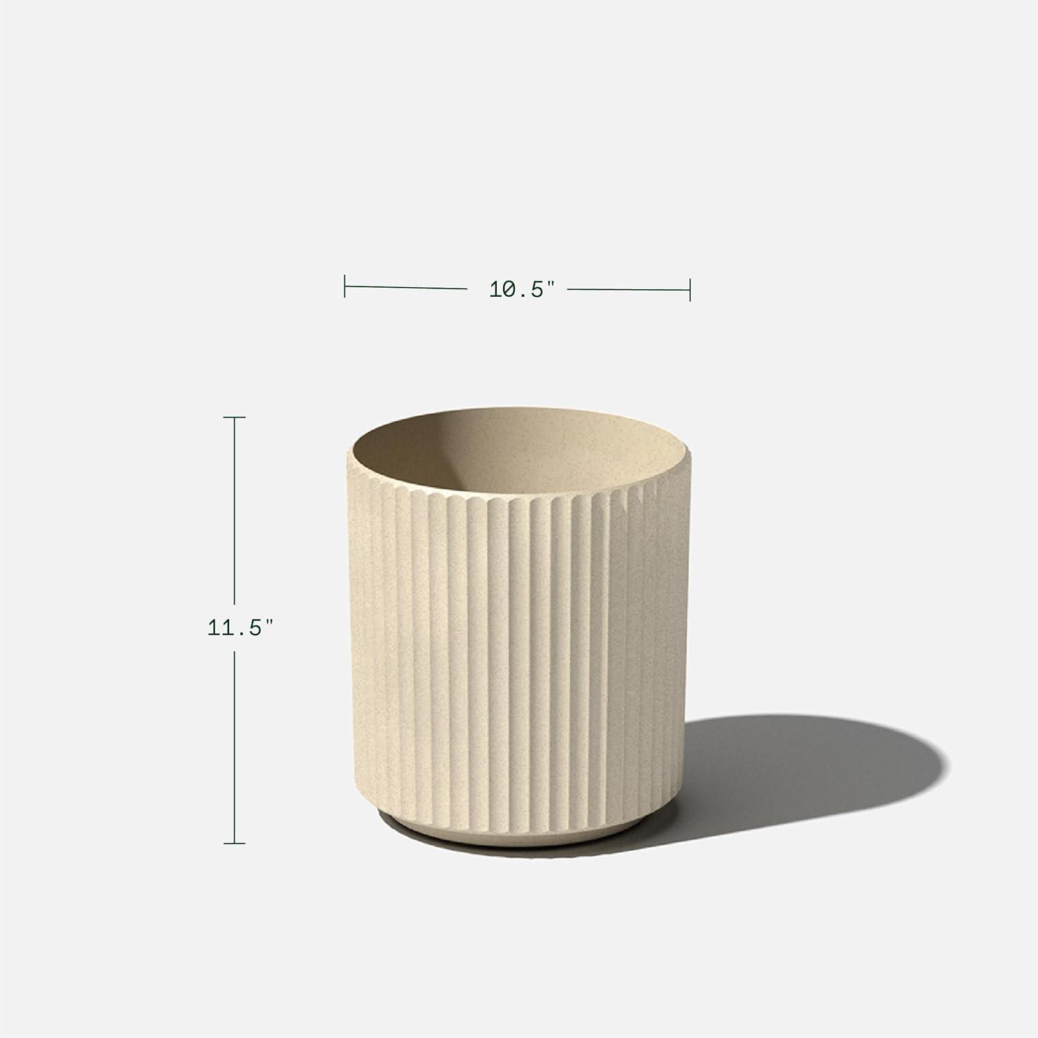 Veradek Mason Series Demi 6" Plastic-Stone Planter 2-Pack Sand