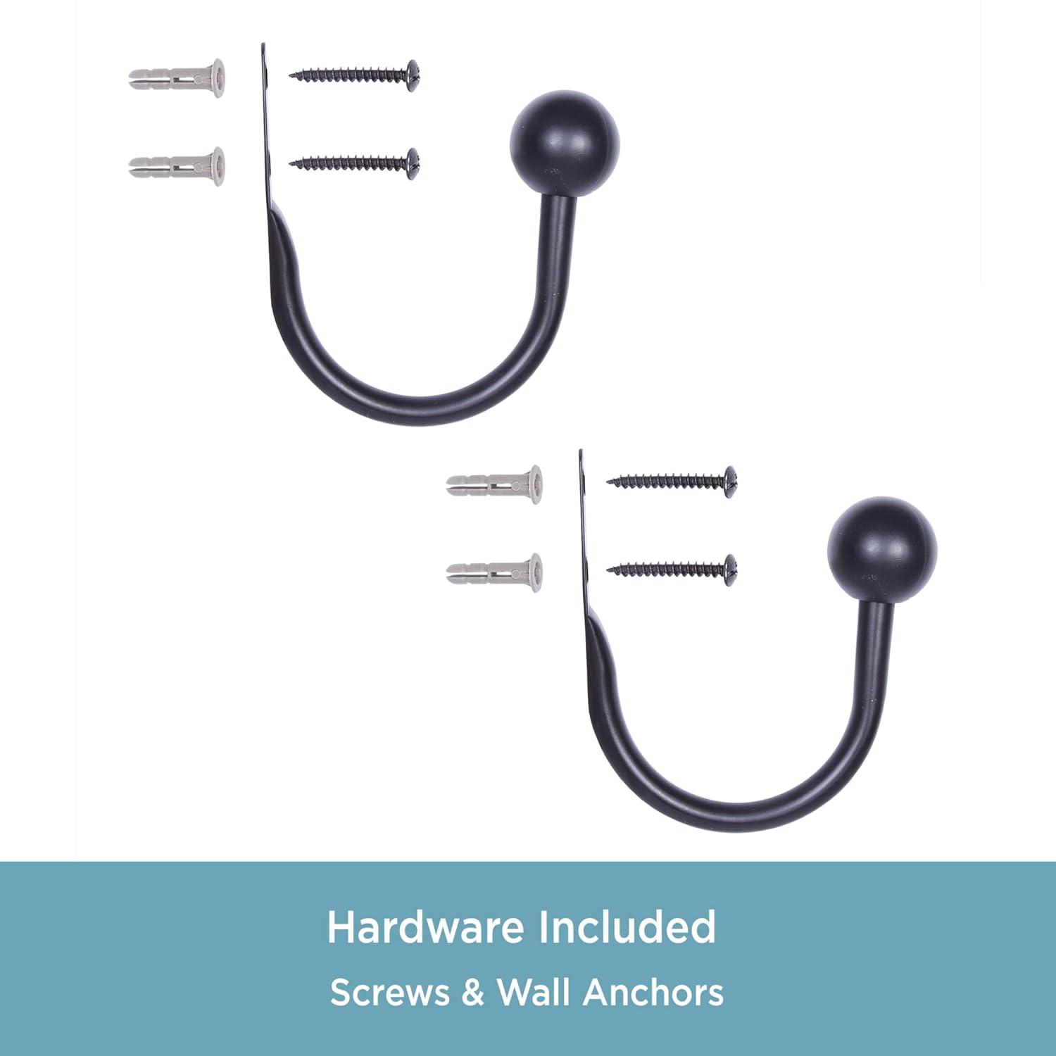 Kenney Ball Holdbacks Steel Curtain Holdback (Set of 2)