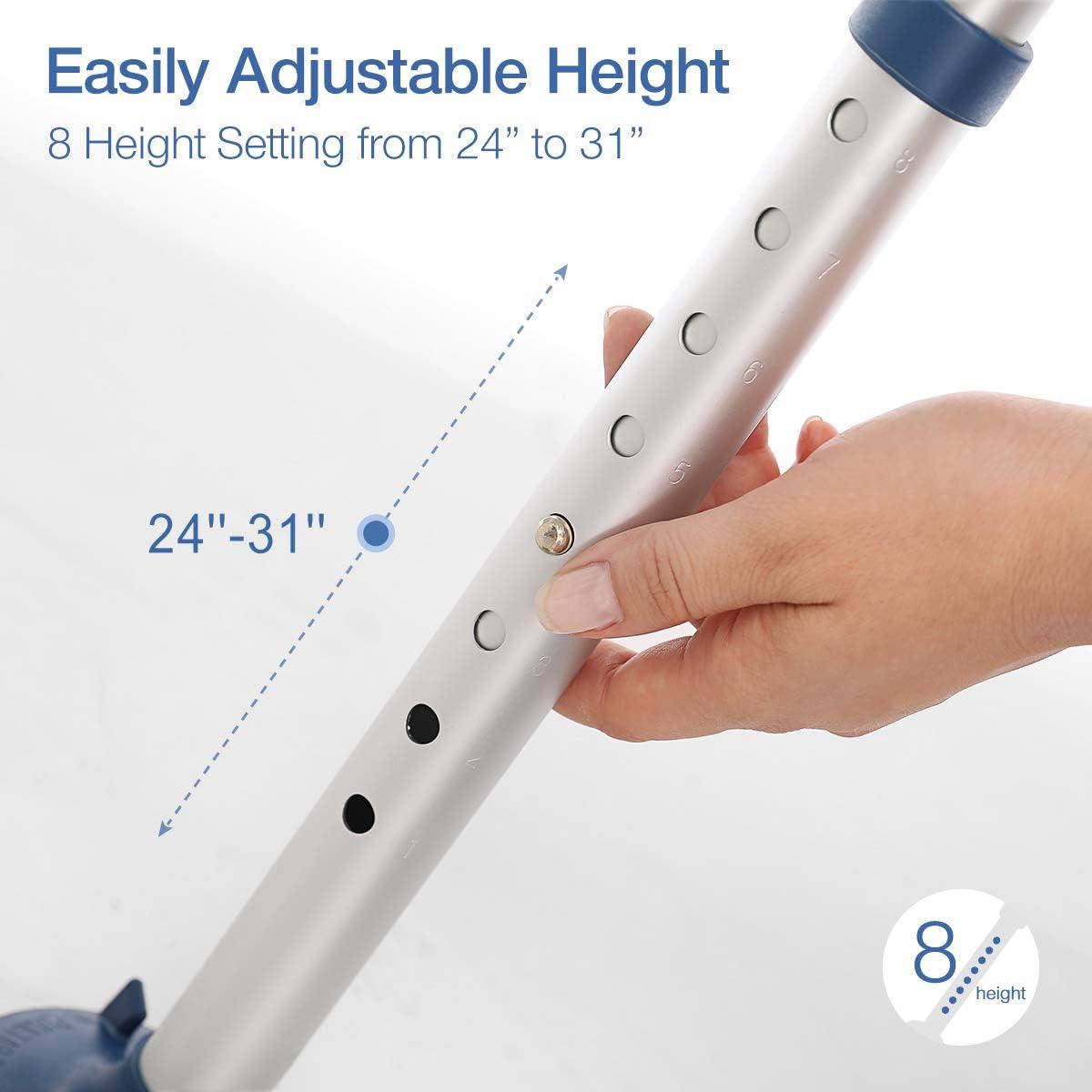 Adjustable Aluminum Freestanding Toilet Safety Rail with Suction Cups