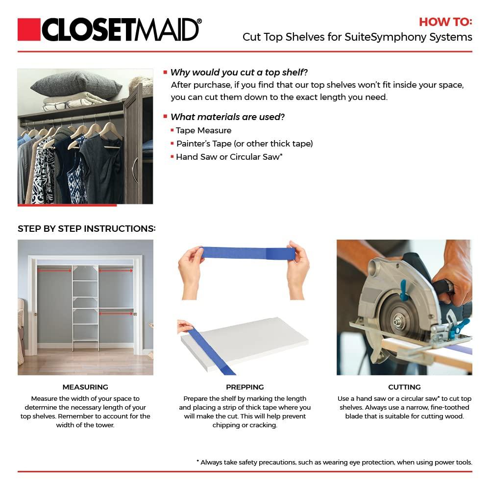 Closetmaid Ss16-Cos Suitesymphony 6 To 9 Foot Wide Closet Organization Shelving System Kit