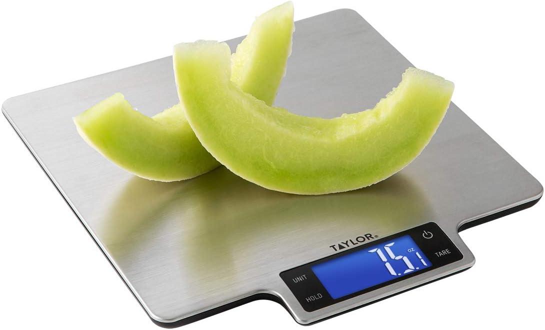 Taylor Taylor 22Lb Ultra-Precise Digital Stainless Steel Household Kitchen Scale, One, Silver