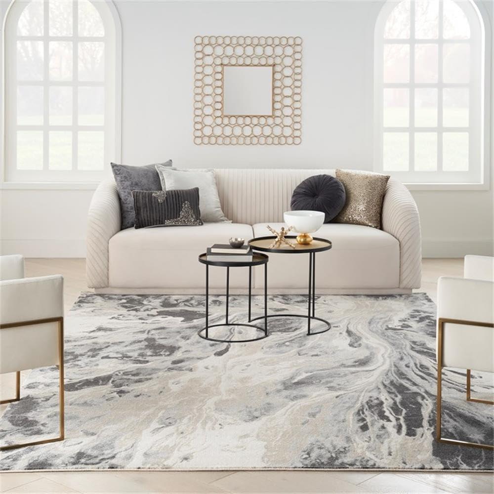 Inspire Me Home Decor Elegance Modern Marbled Indoor Area Rug