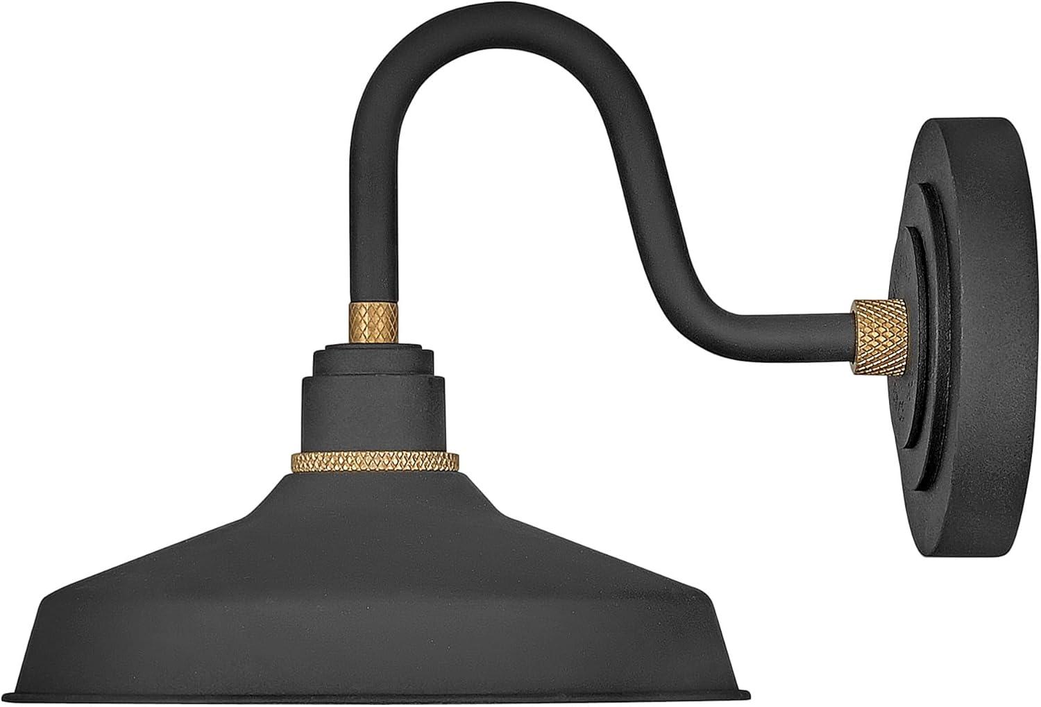 1 Light Small Outdoor Gooseneck Barn Light Traditional And Industrial Style 9.5 Inch Wide By 9.25 Inch High-Textured Black Finish Hinkley Lighting