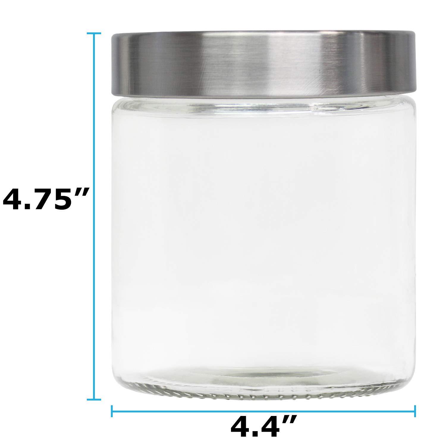 Blue Donuts Glass Jars With The Silver Screw Lid 700 ML