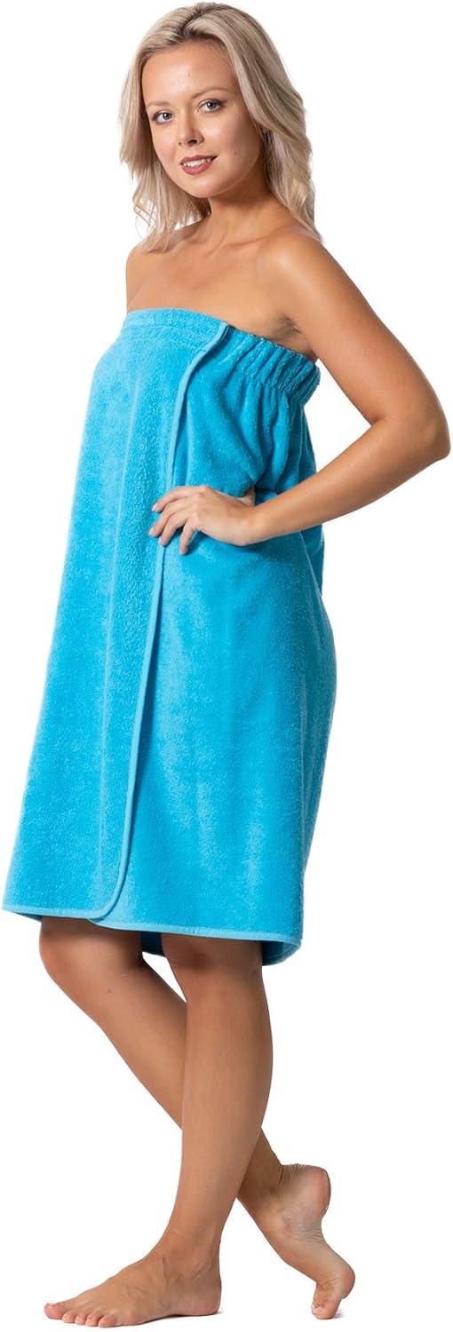Turquaz Linen Turquoise Waffle Spa Bath Wrap